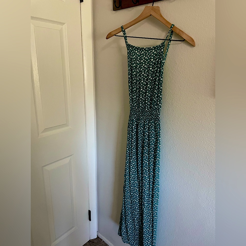 Green Floral Maxi Dress